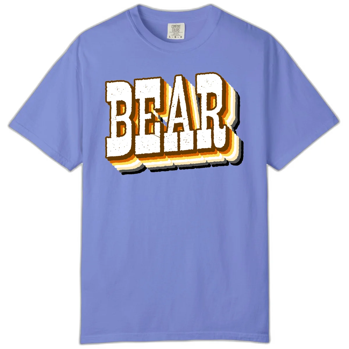 Dead bread toast graphic with thick brown letters featuring layered orange and yellow gradient effect on gray background in Flo Blue