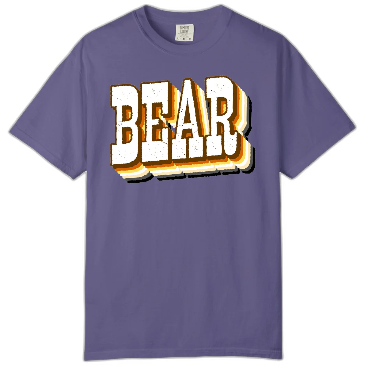Dead bread toast graphic with thick brown letters featuring layered orange and yellow gradient effect on gray background in Grape