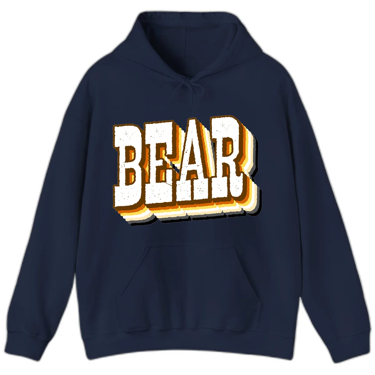 Dead bread toast graphic with thick brown letters featuring layered orange and yellow gradient effect on gray background in Navy