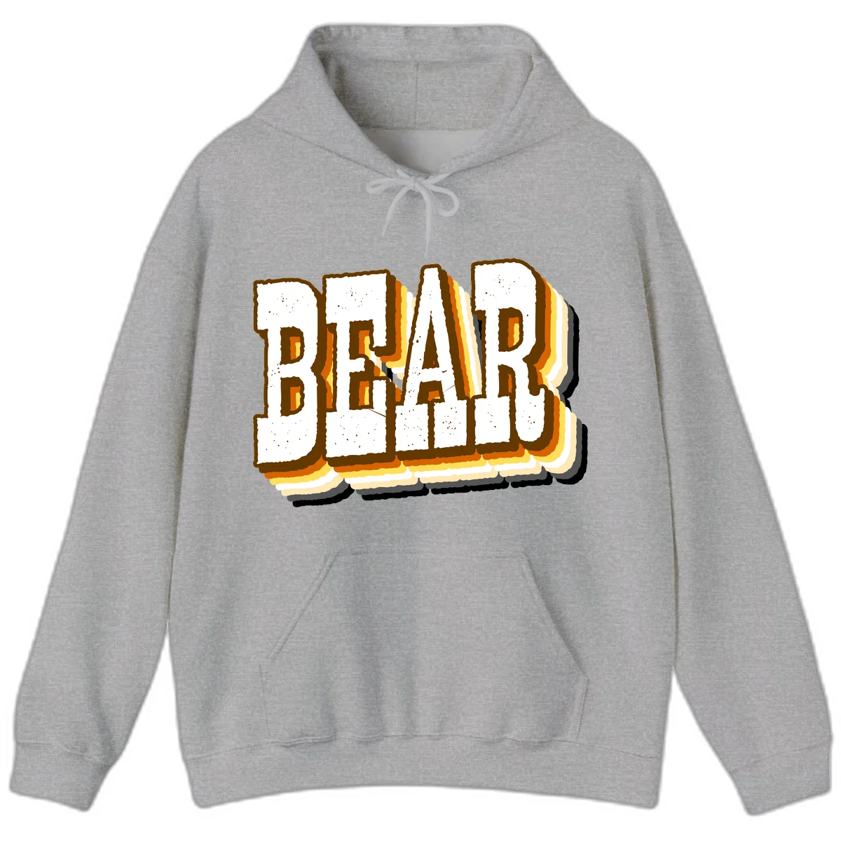 Dead bread toast graphic with thick brown letters featuring layered orange and yellow gradient effect on gray background in Sport Grey