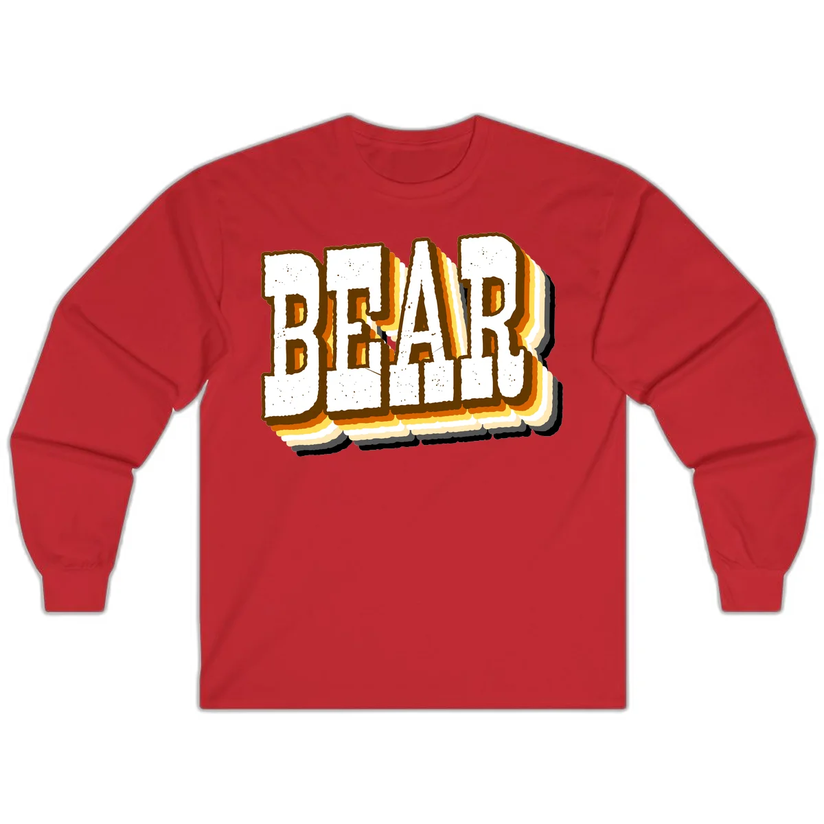 Dead bread toast graphic with thick brown letters featuring layered orange and yellow gradient effect on gray background in Red