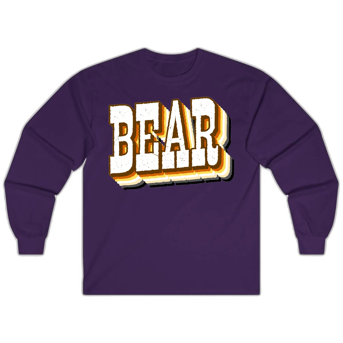 Dead bread toast graphic with thick brown letters featuring layered orange and yellow gradient effect on gray background in Purple