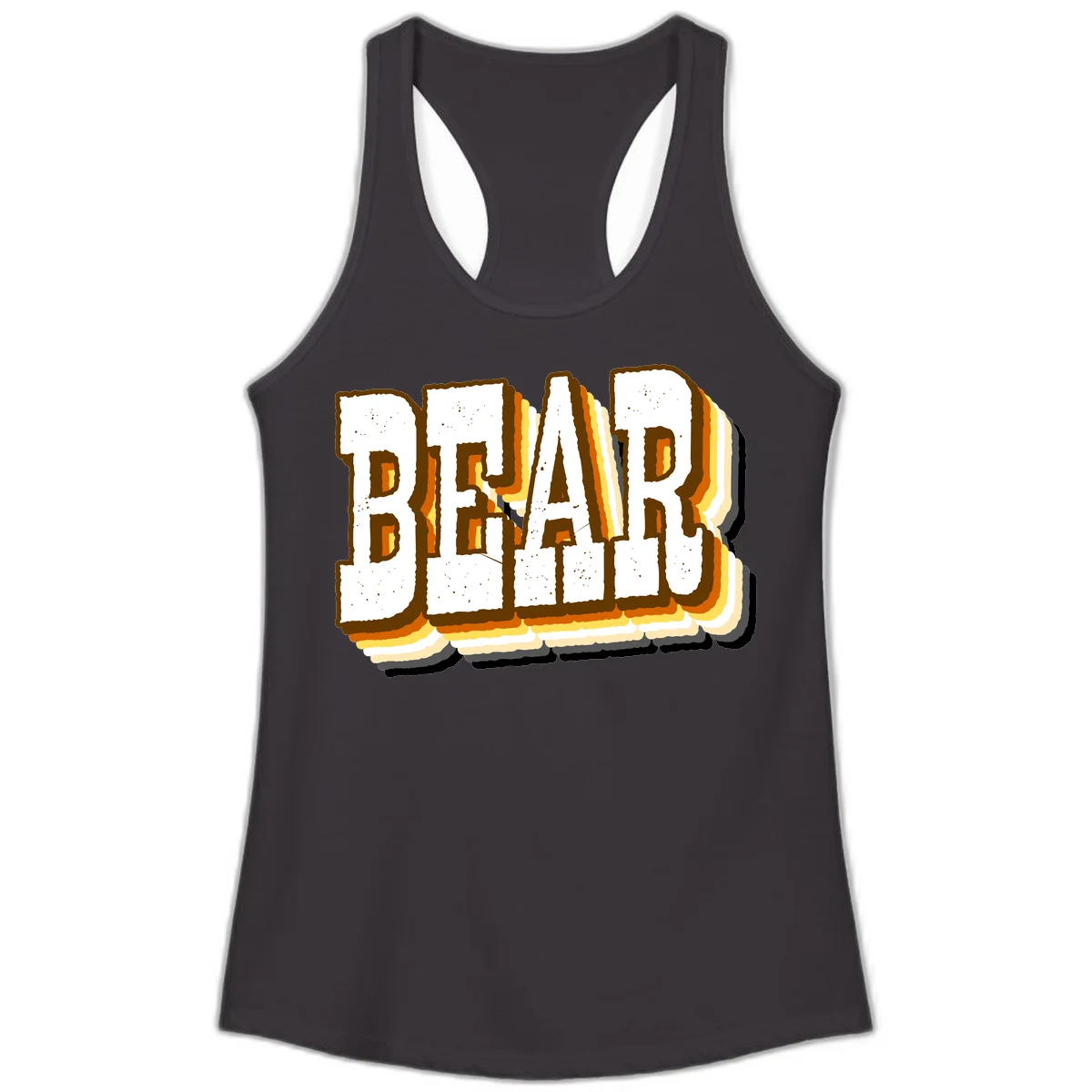 Dead bread toast graphic with thick brown letters featuring layered orange and yellow gradient effect on gray background in Black