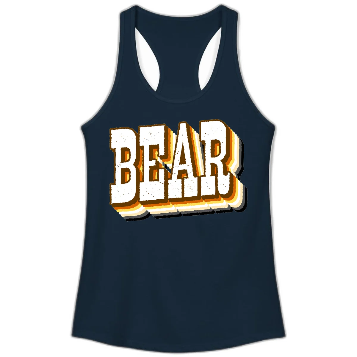 Dead bread toast graphic with thick brown letters featuring layered orange and yellow gradient effect on gray background in Solid Midnight Navy