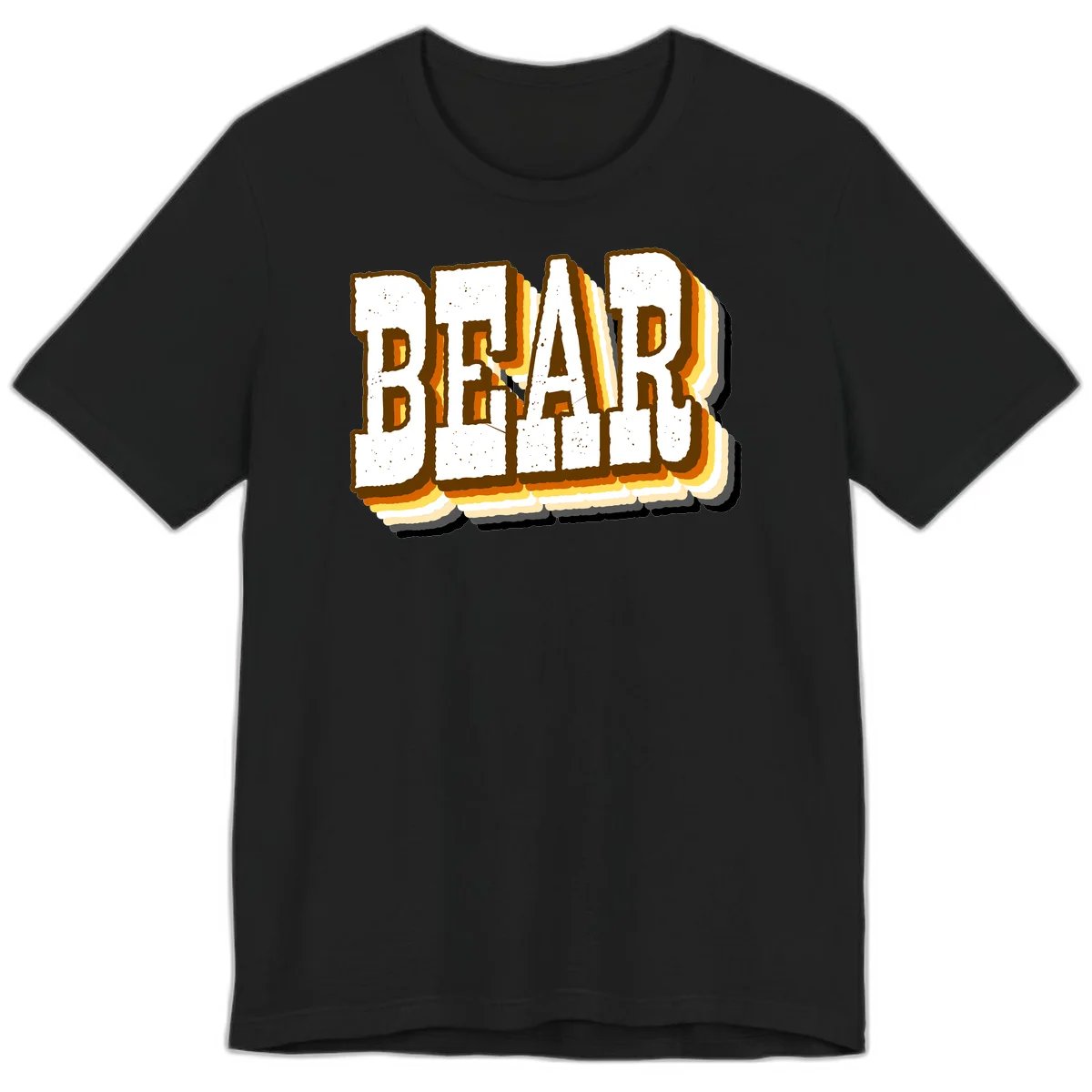 Dead bread toast graphic with thick brown letters featuring layered orange and yellow gradient effect on gray background in Black