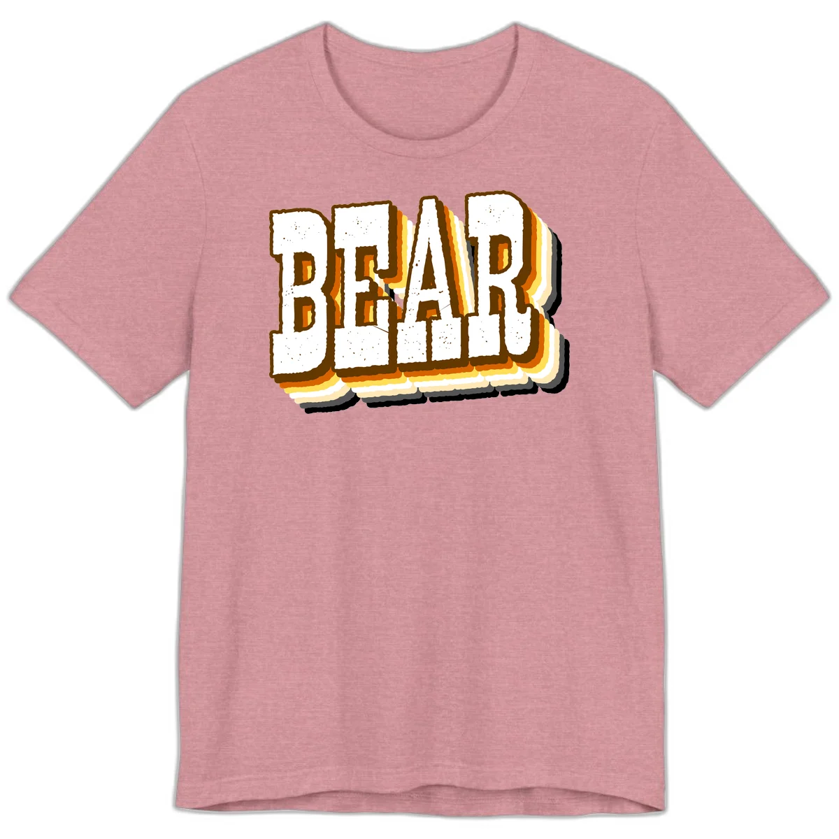 Dead bread toast graphic with thick brown letters featuring layered orange and yellow gradient effect on gray background in Heather Orchid