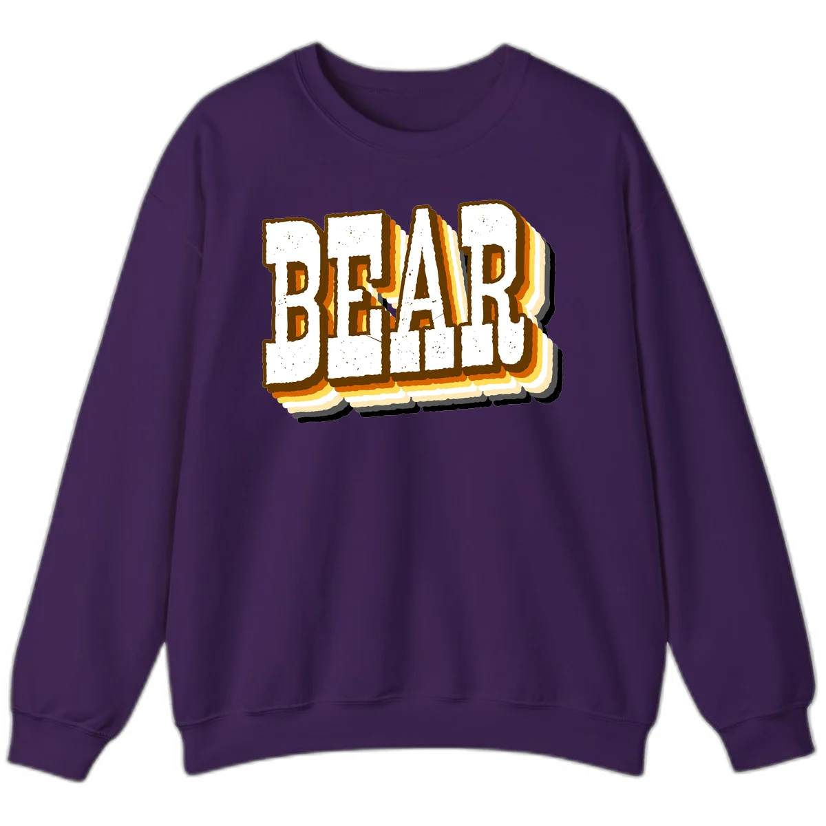 Dead bread toast graphic with thick brown letters featuring layered orange and yellow gradient effect on gray background in Purple