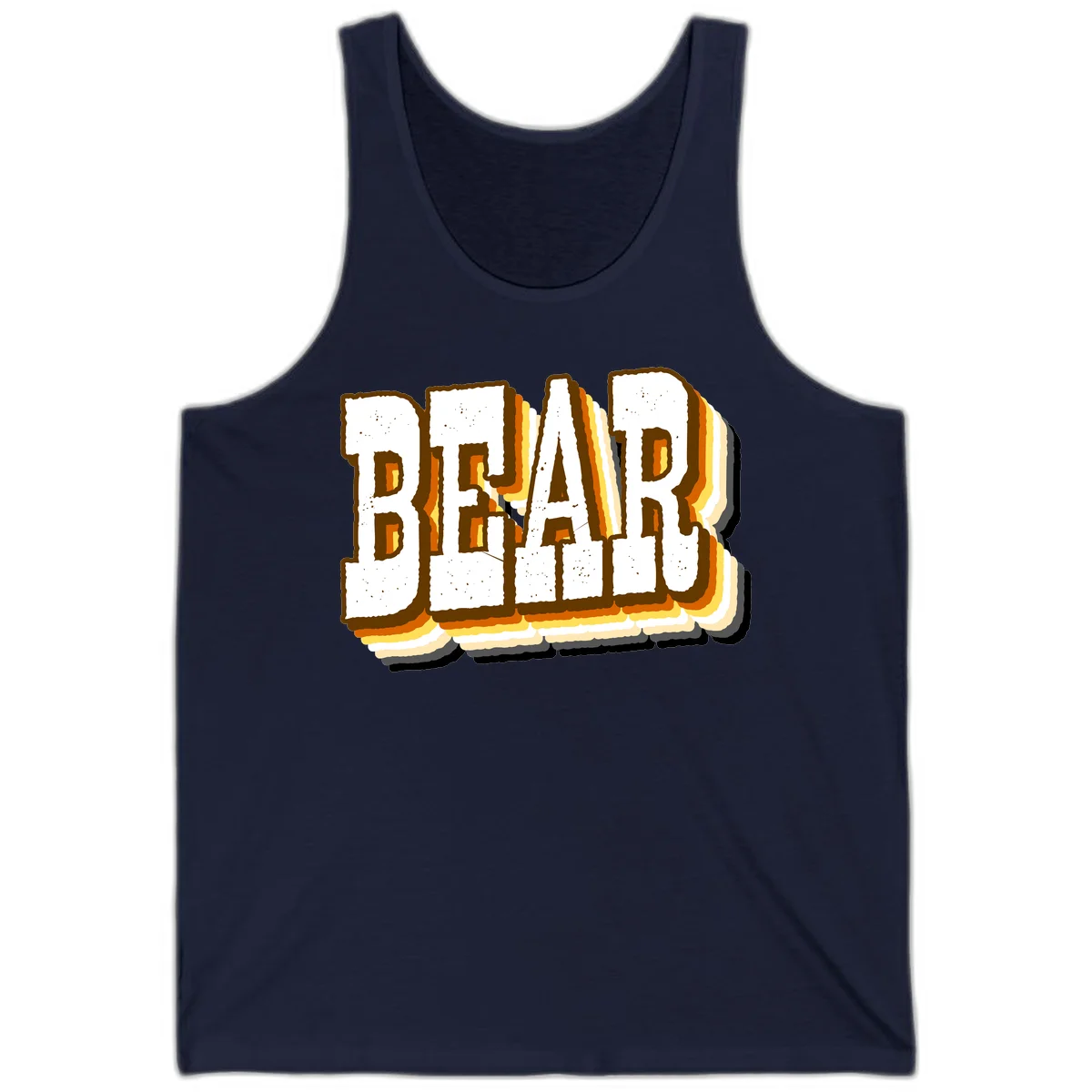 Dead bread toast graphic with thick brown letters featuring layered orange and yellow gradient effect on gray background in Navy