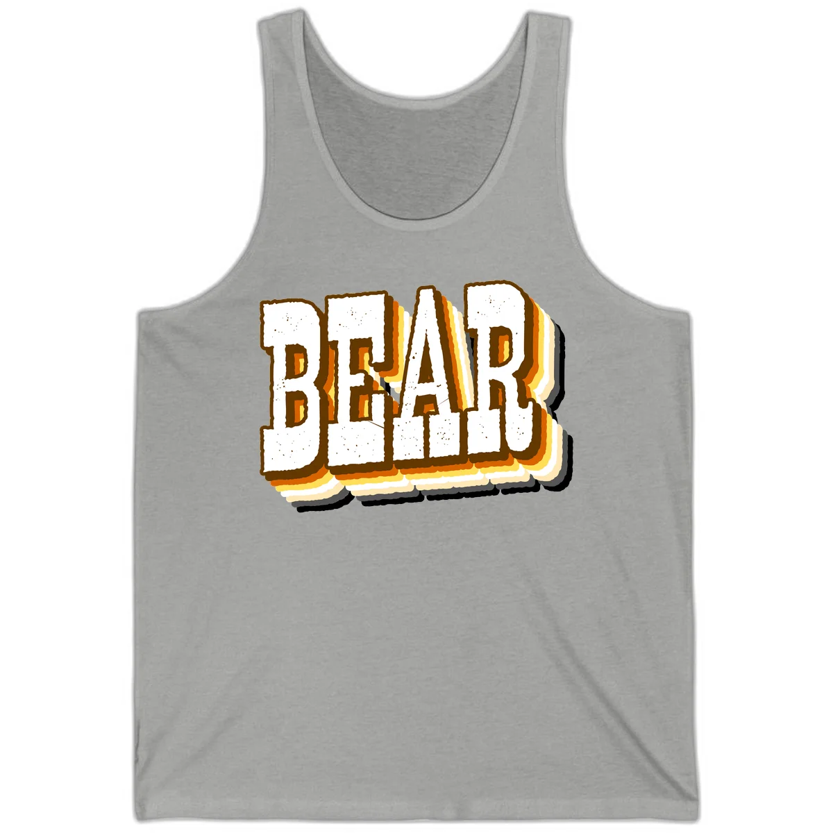 Dead bread toast graphic with thick brown letters featuring layered orange and yellow gradient effect on gray background in Athletic Heather
