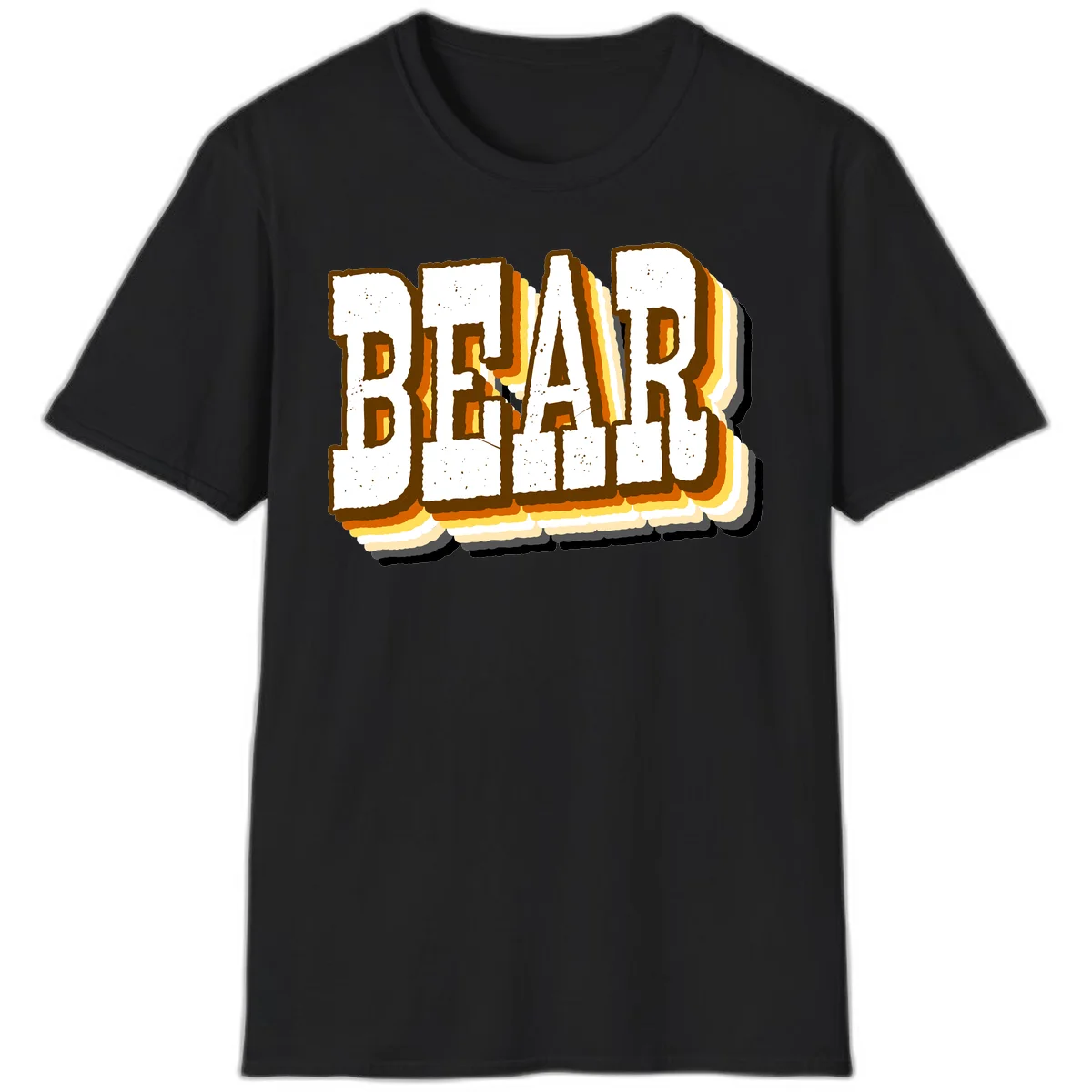 Dead bread toast graphic with thick brown letters featuring layered orange and yellow gradient effect on gray background in Black