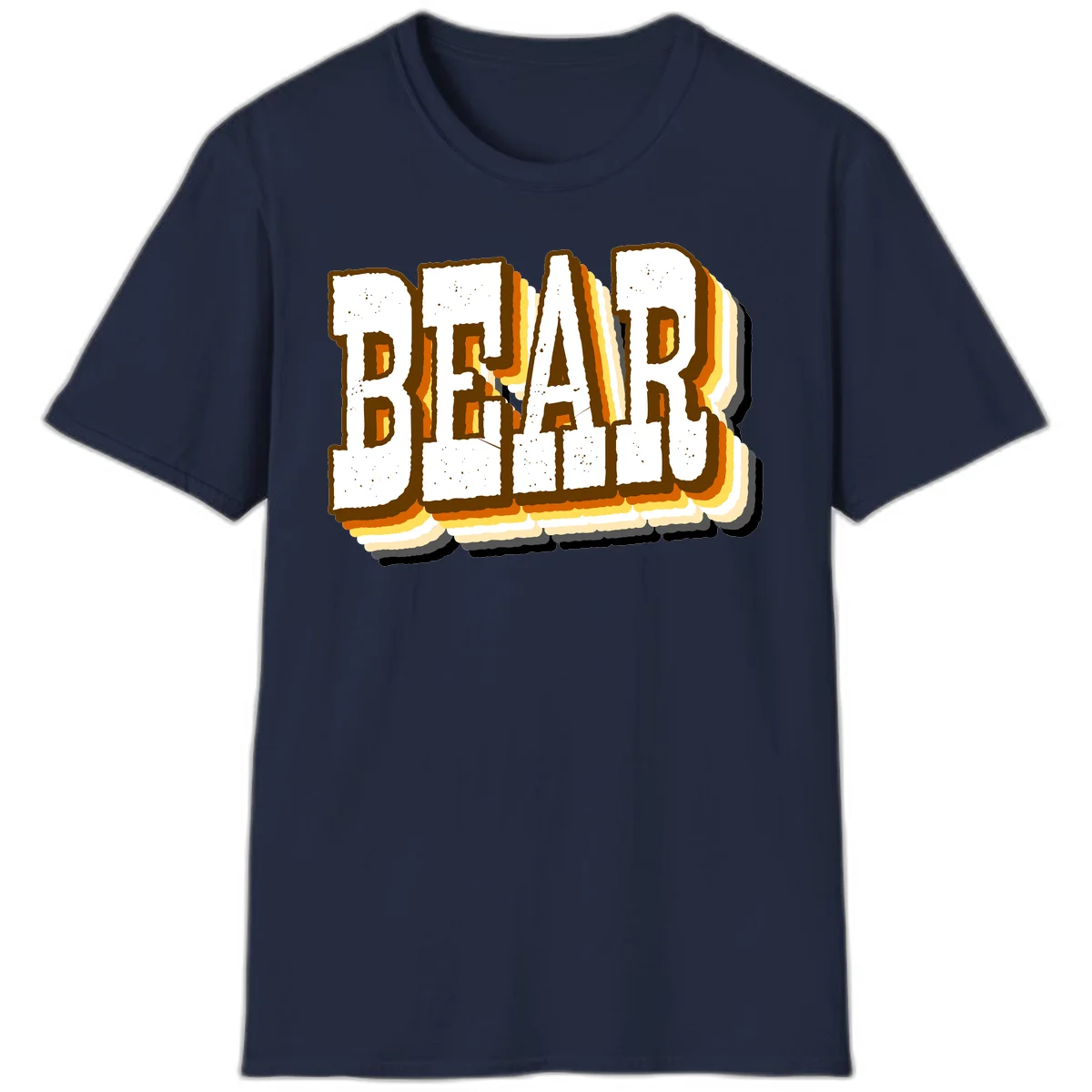 Dead bread toast graphic with thick brown letters featuring layered orange and yellow gradient effect on gray background in Navy