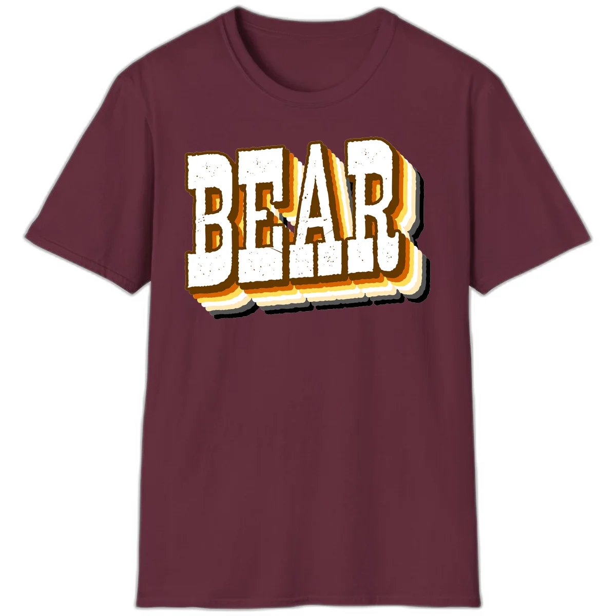 Dead bread toast graphic with thick brown letters featuring layered orange and yellow gradient effect on gray background in Maroon
