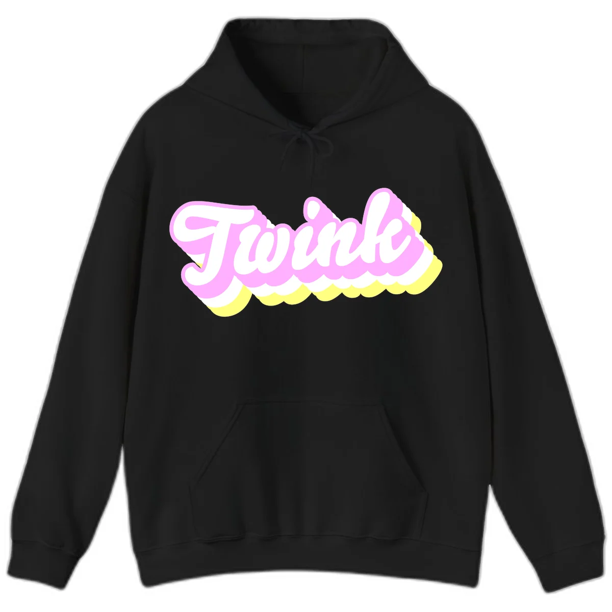 Froze ice cream cone design with pink, white, and yellow scalloped layers and playful typography on gray background in Black