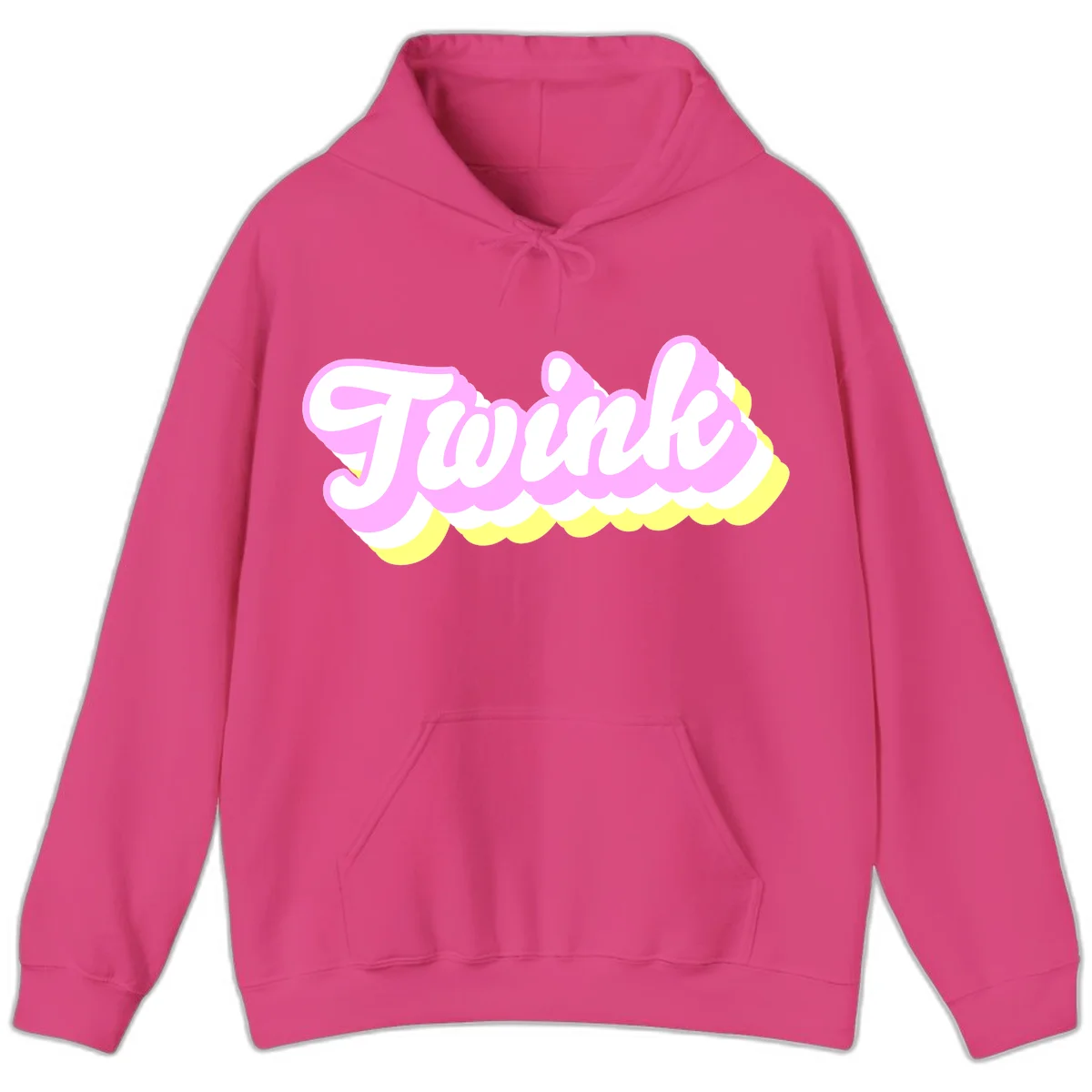 Froze ice cream cone design with pink, white, and yellow scalloped layers and playful typography on gray background in Heliconia