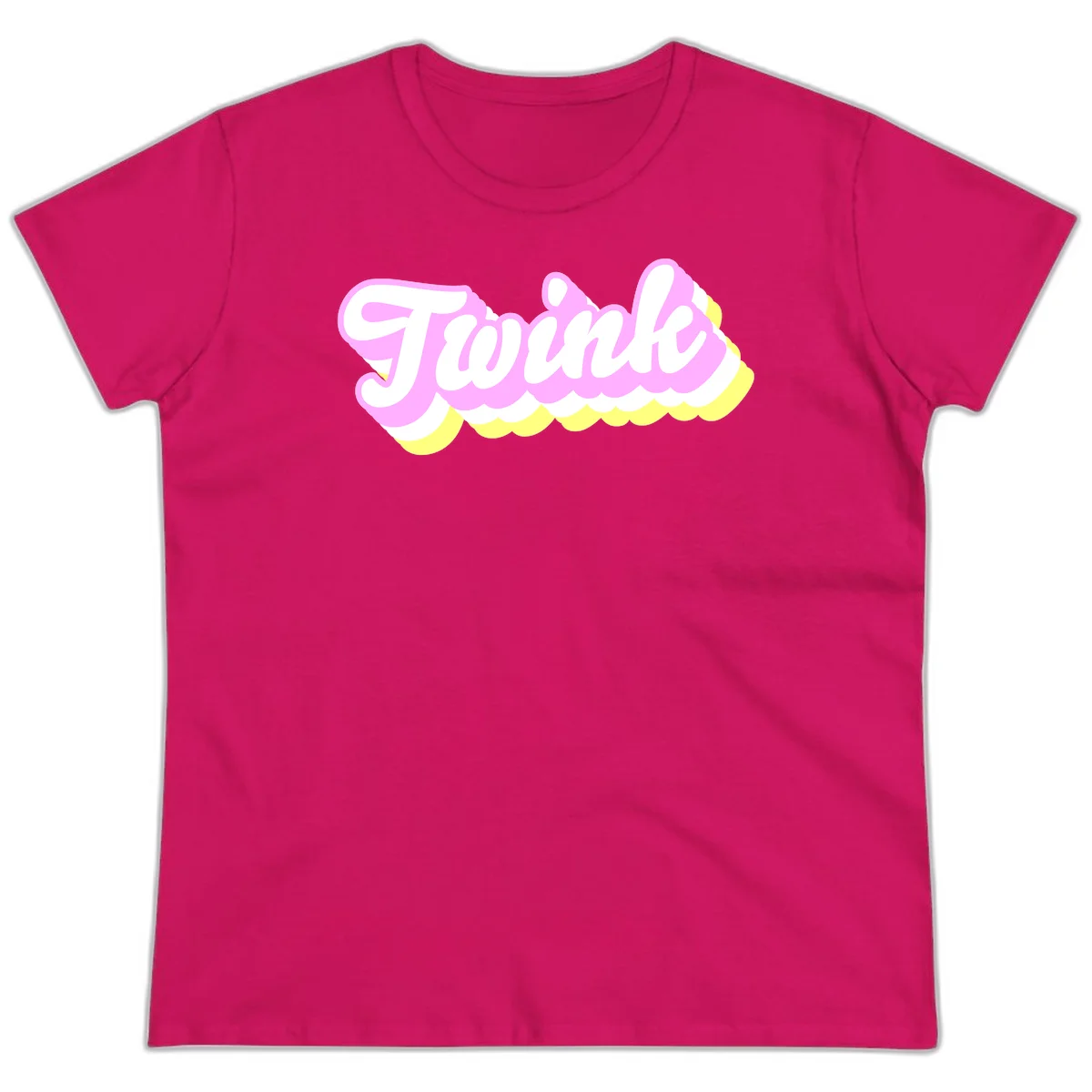 Froze ice cream cone design with pink, white, and yellow scalloped layers and playful typography on gray background in Heliconia