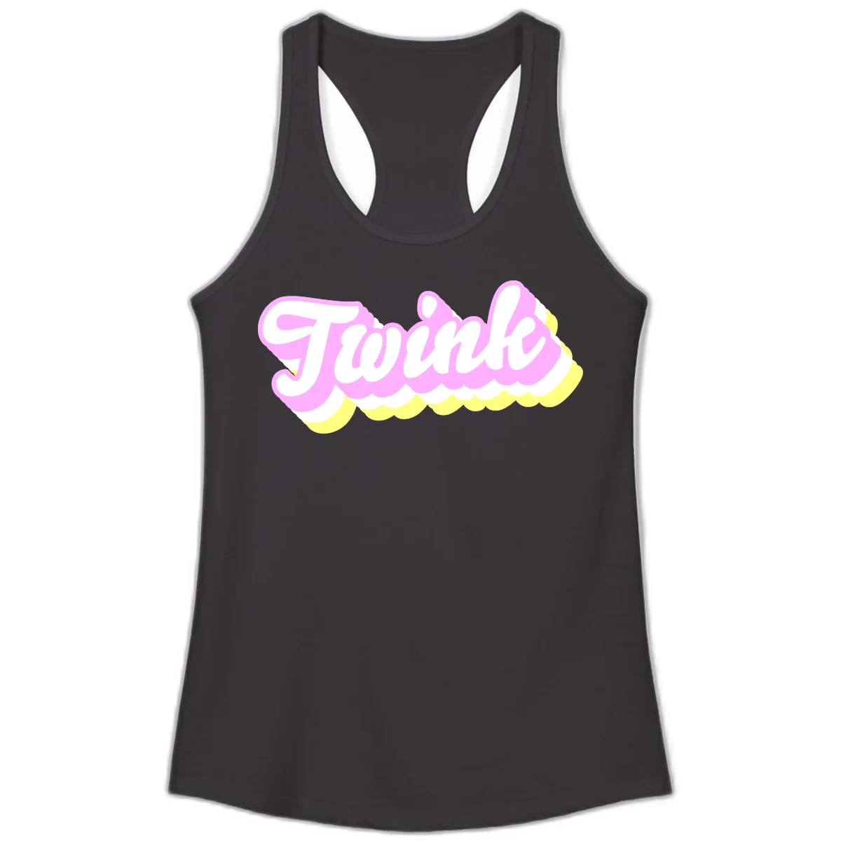 Froze ice cream cone design with pink, white, and yellow scalloped layers and playful typography on gray background in Black