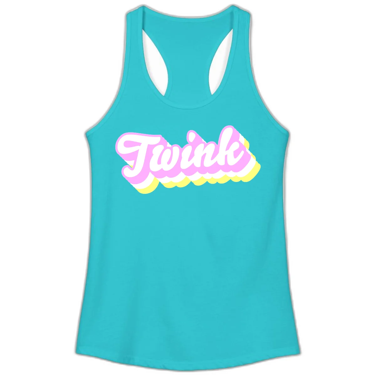 Froze ice cream cone design with pink, white, and yellow scalloped layers and playful typography on gray background in Solid Tahiti Blue