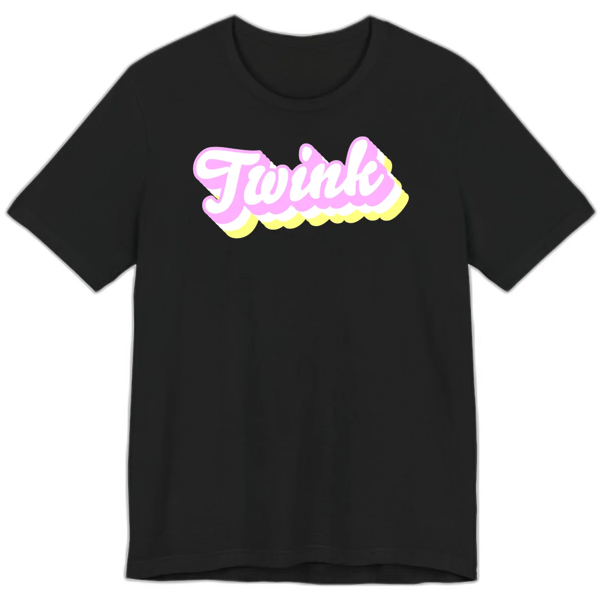 Froze ice cream cone design with pink, white, and yellow scalloped layers and playful typography on gray background in Black