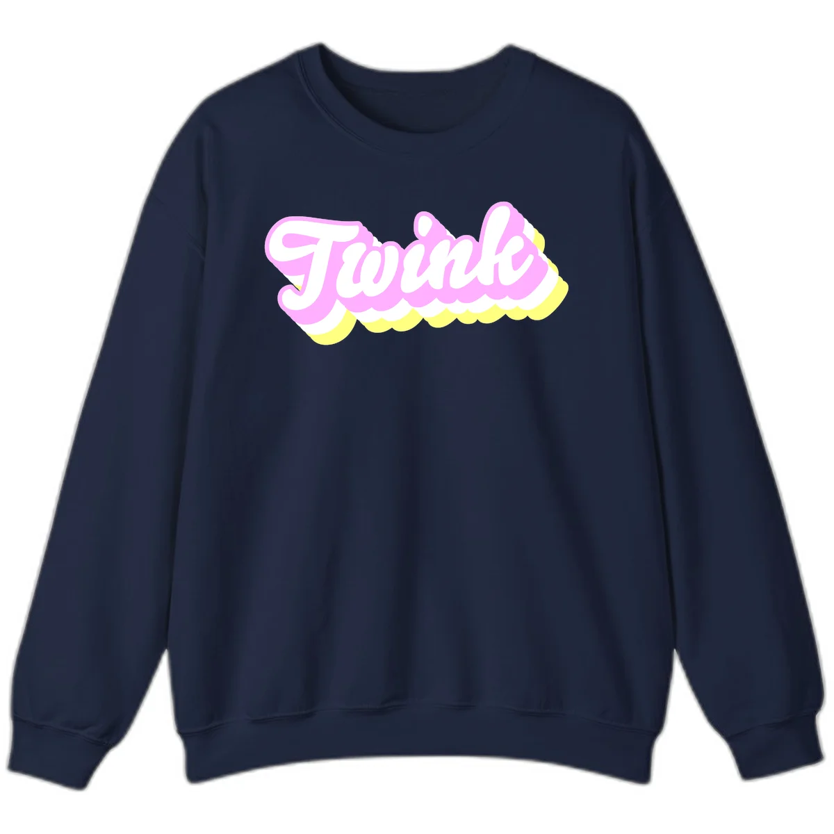 Froze ice cream cone design with pink, white, and yellow scalloped layers and playful typography on gray background in Navy