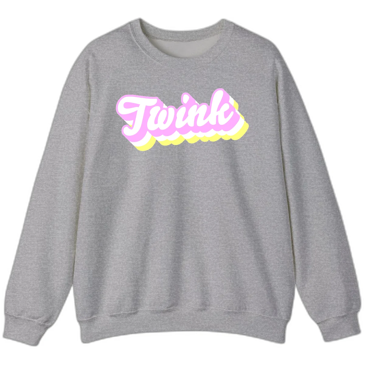 Froze ice cream cone design with pink, white, and yellow scalloped layers and playful typography on gray background in Sport Grey