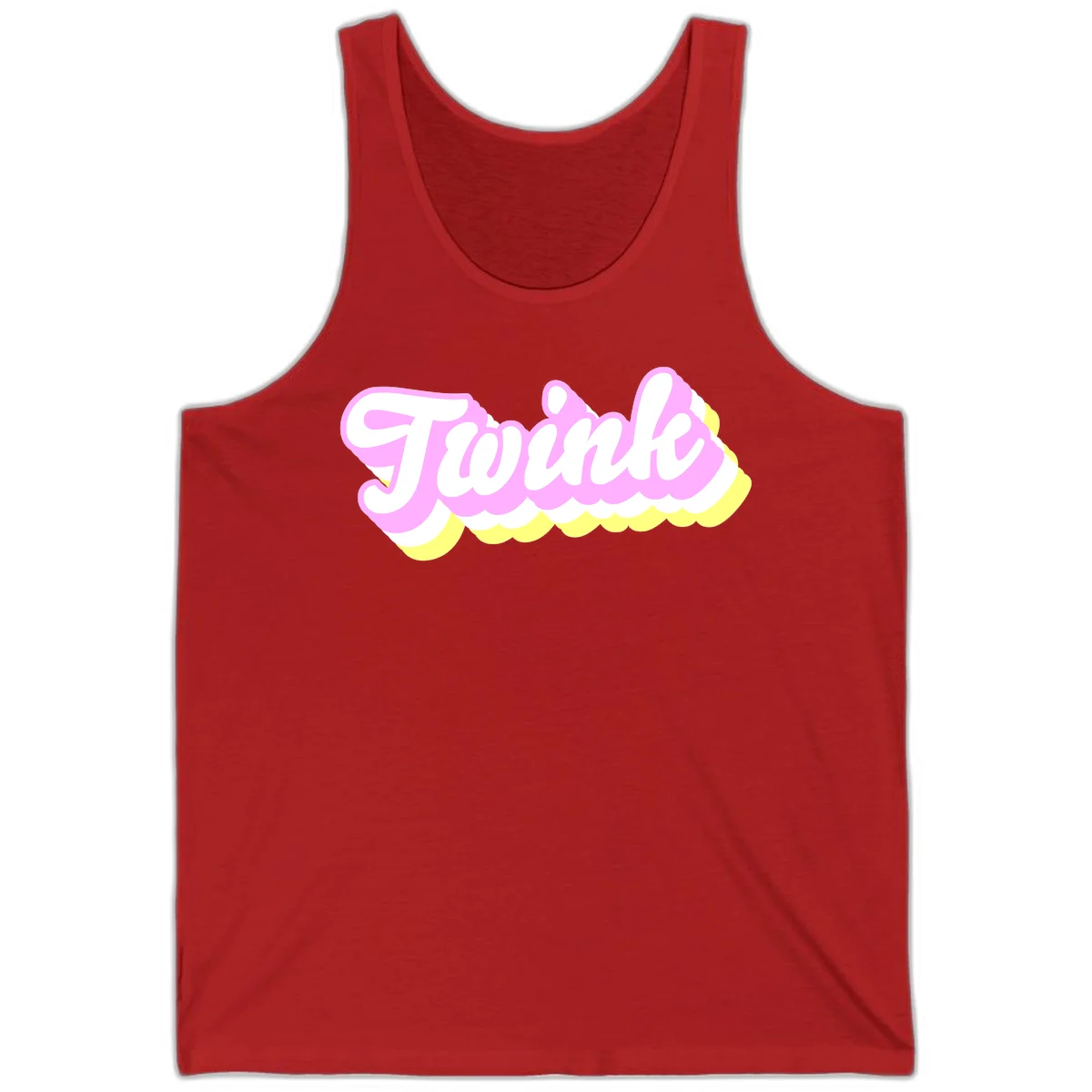 Froze ice cream cone design with pink, white, and yellow scalloped layers and playful typography on gray background in Red