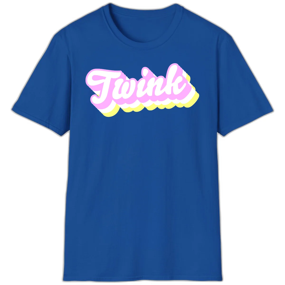 Froze ice cream cone design with pink, white, and yellow scalloped layers and playful typography on gray background in Royal