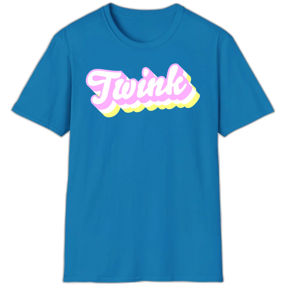 Froze ice cream cone design with pink, white, and yellow scalloped layers and playful typography on gray background in Sapphire