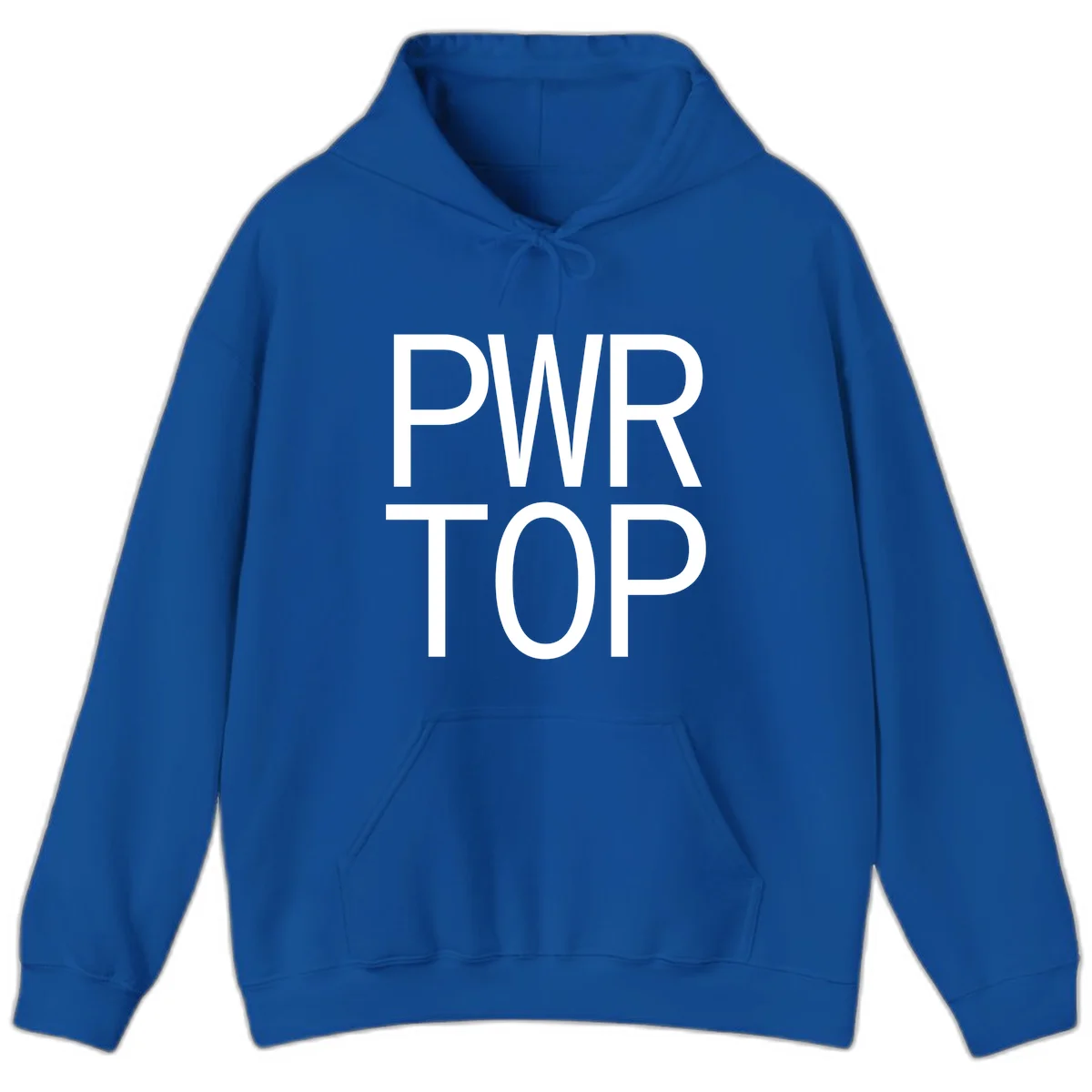 PWR TOP bold sans-serif typography design in white lettering on gray background in Royal