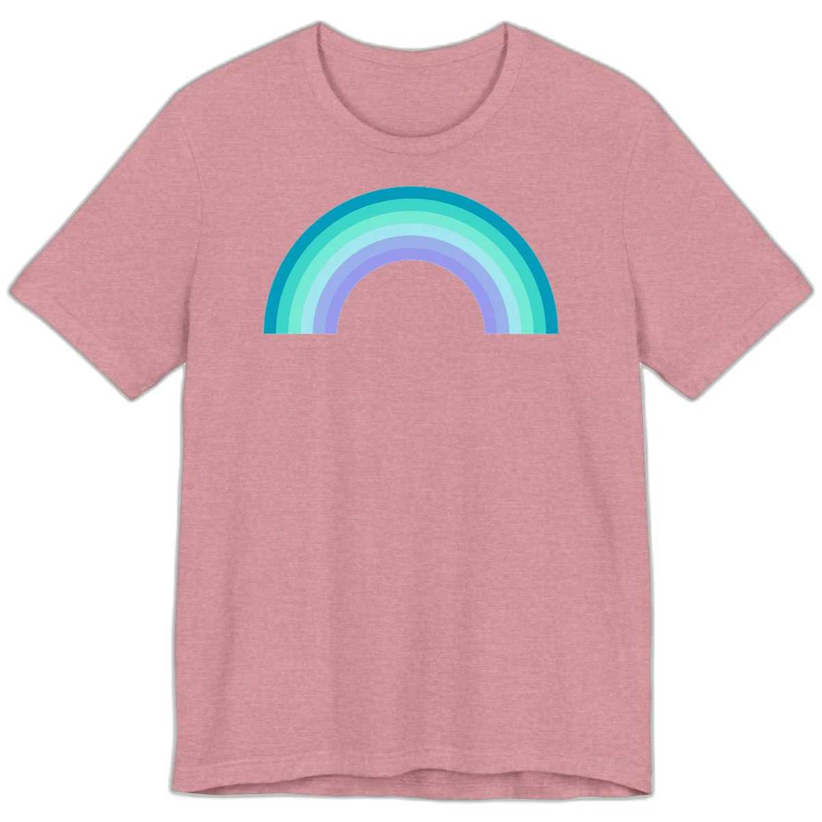 Pastel rainbow arch design featuring concentric semicircular bands in teal, cyan, mint, and lavender gradient colors in Heather Orchid