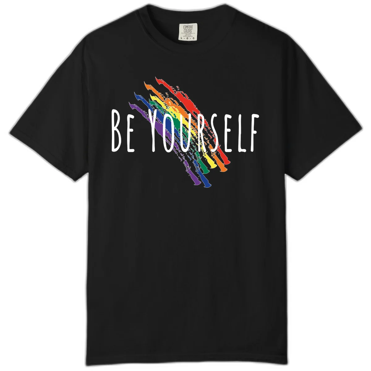 Beyond Left Indonesia Pride Map design featuring Indonesia's outline in rainbow pride colors with regional boundaries labeled in Black