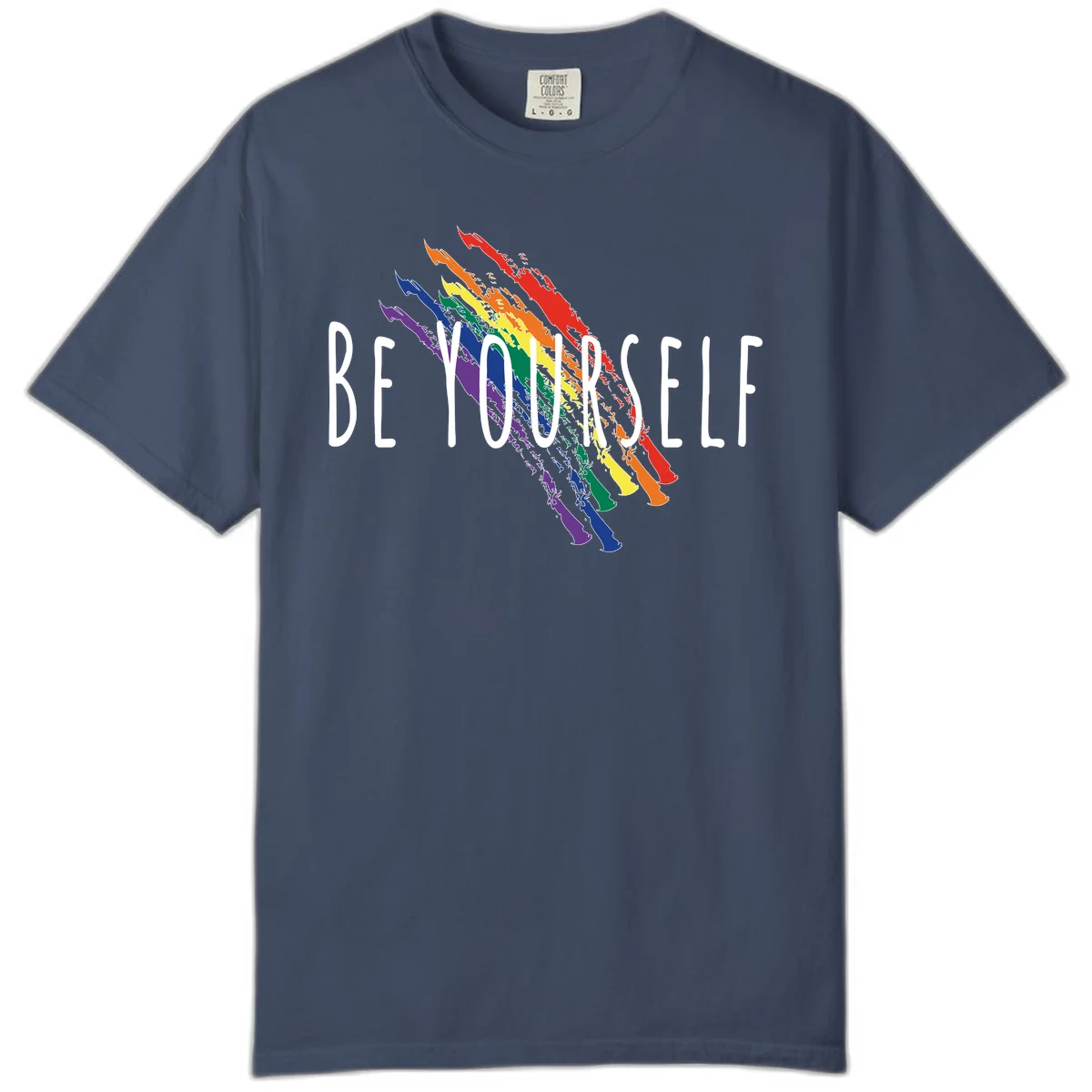 Beyond Left Indonesia Pride Map design featuring Indonesia's outline in rainbow pride colors with regional boundaries labeled in Midnight