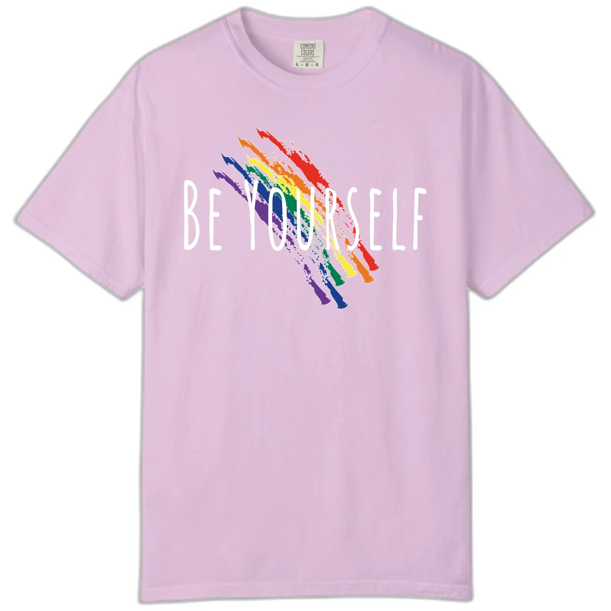 Beyond Left Indonesia Pride Map design featuring Indonesia's outline in rainbow pride colors with regional boundaries labeled in Orchid