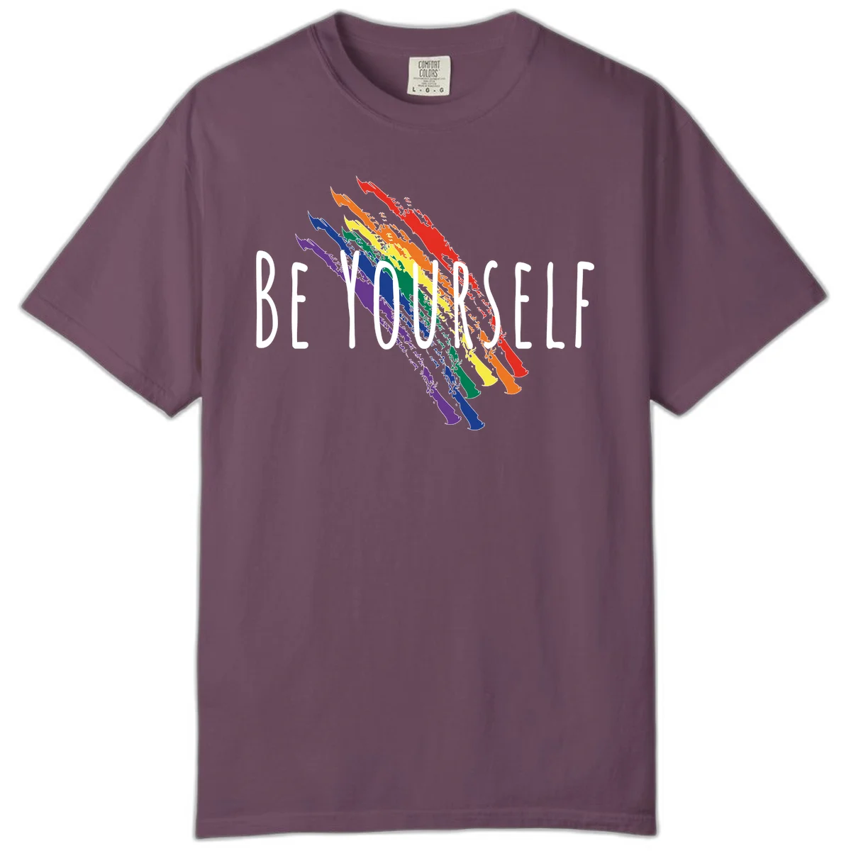 Beyond Left Indonesia Pride Map design featuring Indonesia's outline in rainbow pride colors with regional boundaries labeled in Berry