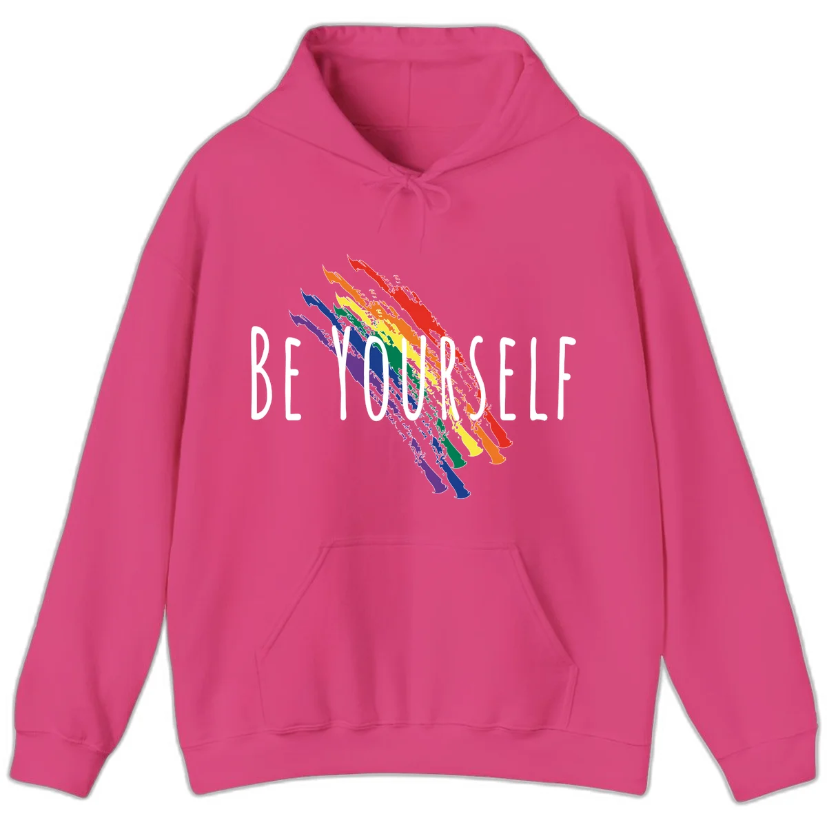 Beyond Left Indonesia Pride Map design featuring Indonesia's outline in rainbow pride colors with regional boundaries labeled in Heliconia