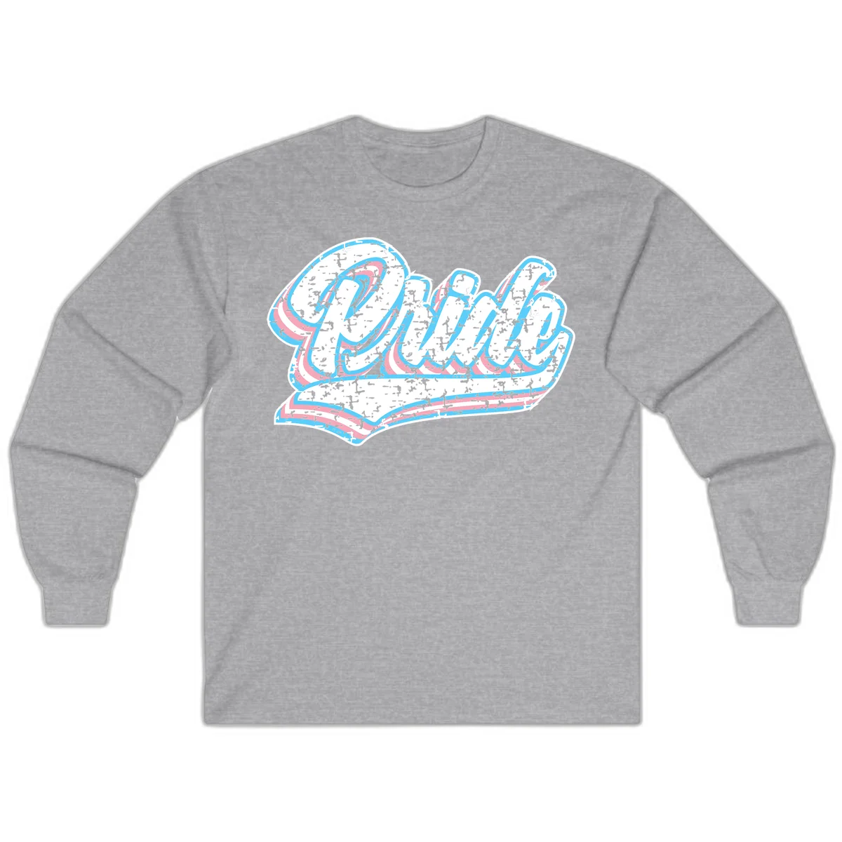Wavy layered typography design with blue and pink textured letters creating dimensional flowing text art in Sport Grey
