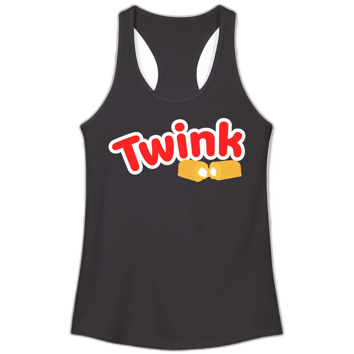 Red 'TWINK' text with white outline above two gold fists bumping together in celebration in Black