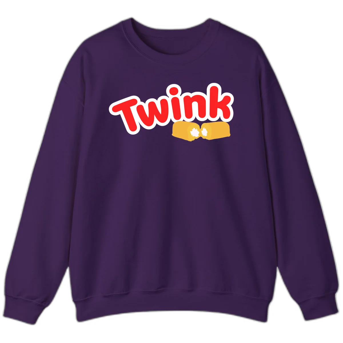 Red 'TWINK' text with white outline above two gold fists bumping together in celebration in Purple