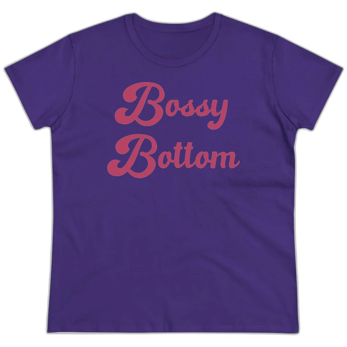 Body rhythm pride design with pink flowing lettering on gray background in Purple