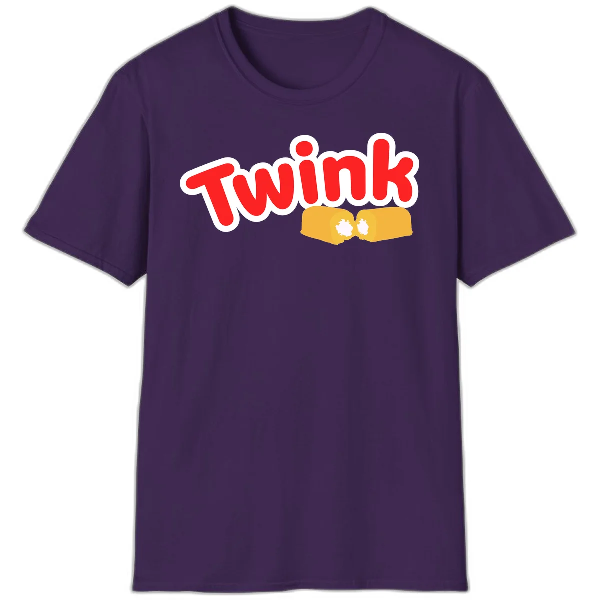 Red 'Twink' text with white outline above two yellow fists bumping together with white highlights, comic book style pride design in Purple