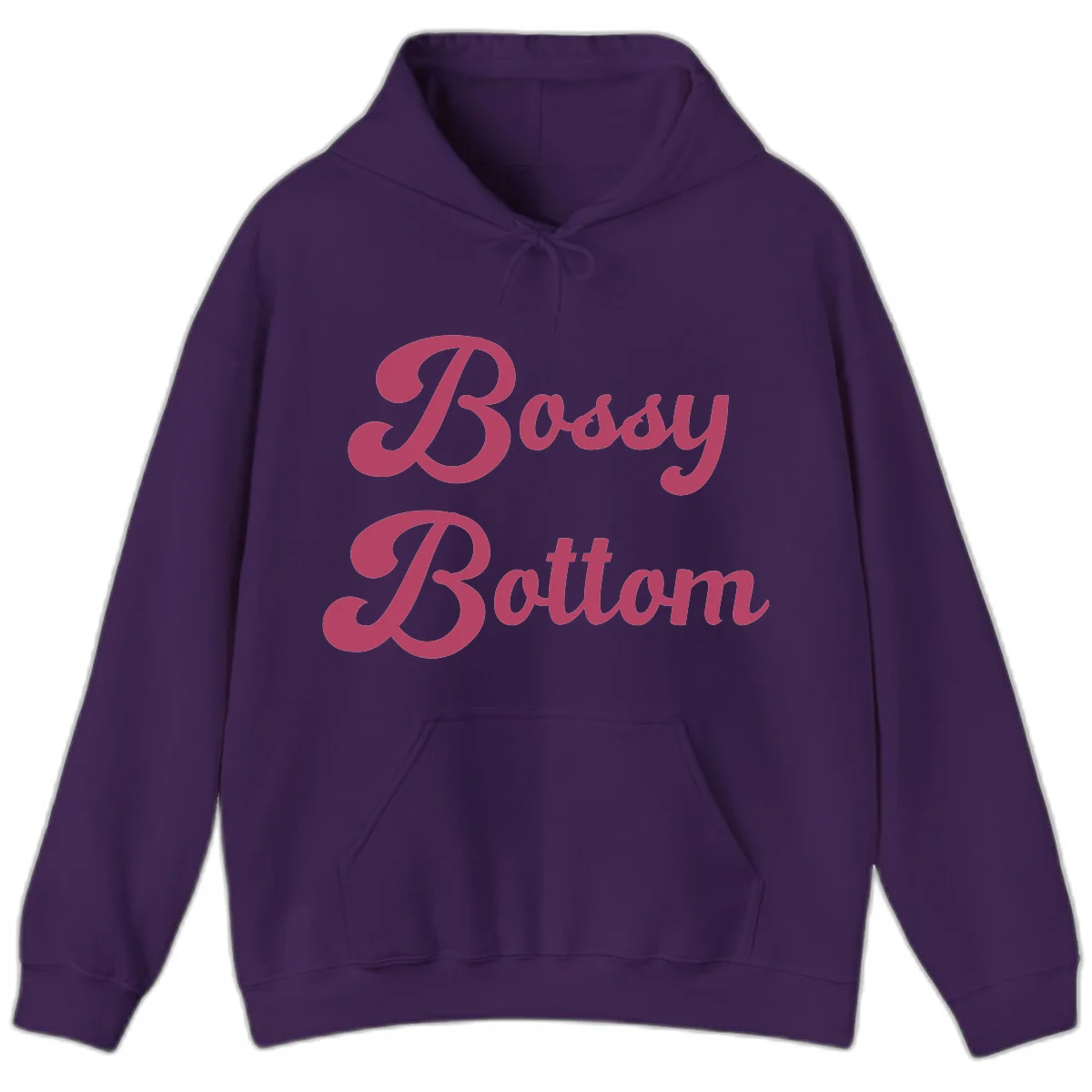 Body Rocking pride design in pink lettering with flowing, decorative typography on gray background in Purple