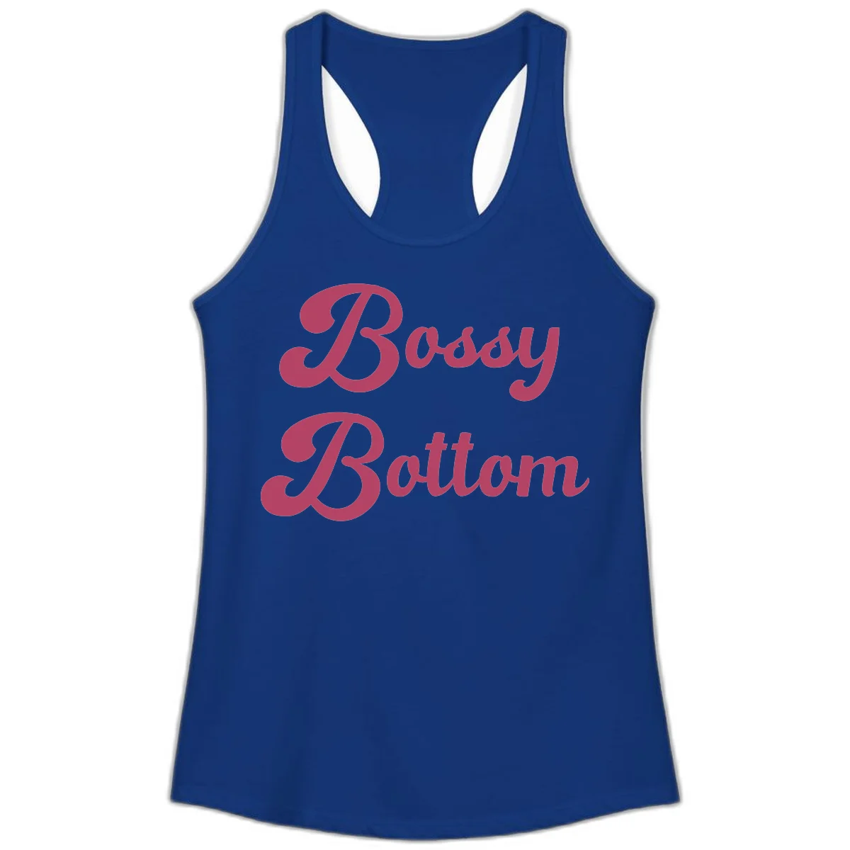 Body Rocking pride design in pink lettering with flowing, decorative typography on gray background in Solid Royal