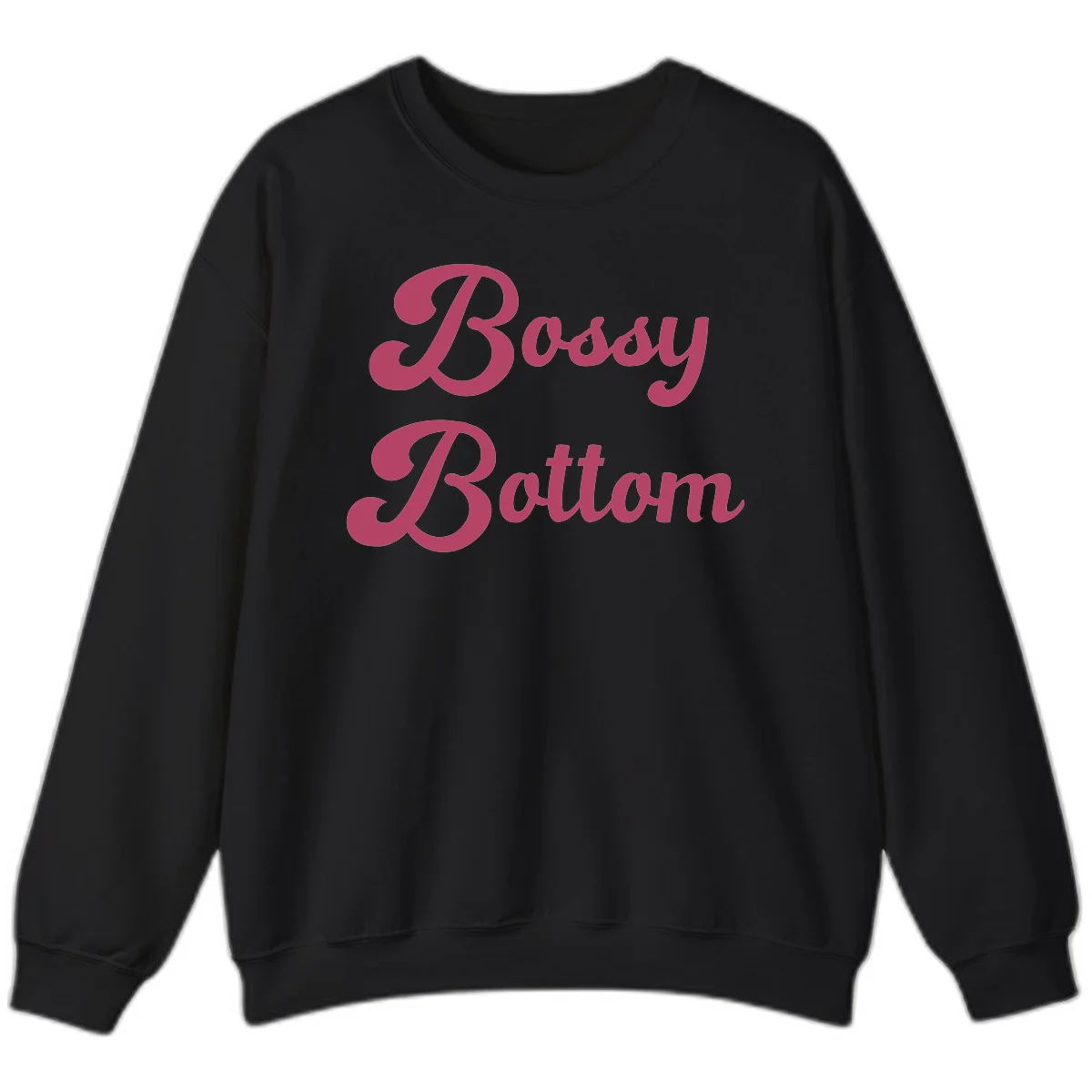 Body Rocking pride design in pink lettering with flowing, decorative typography on gray background in Black