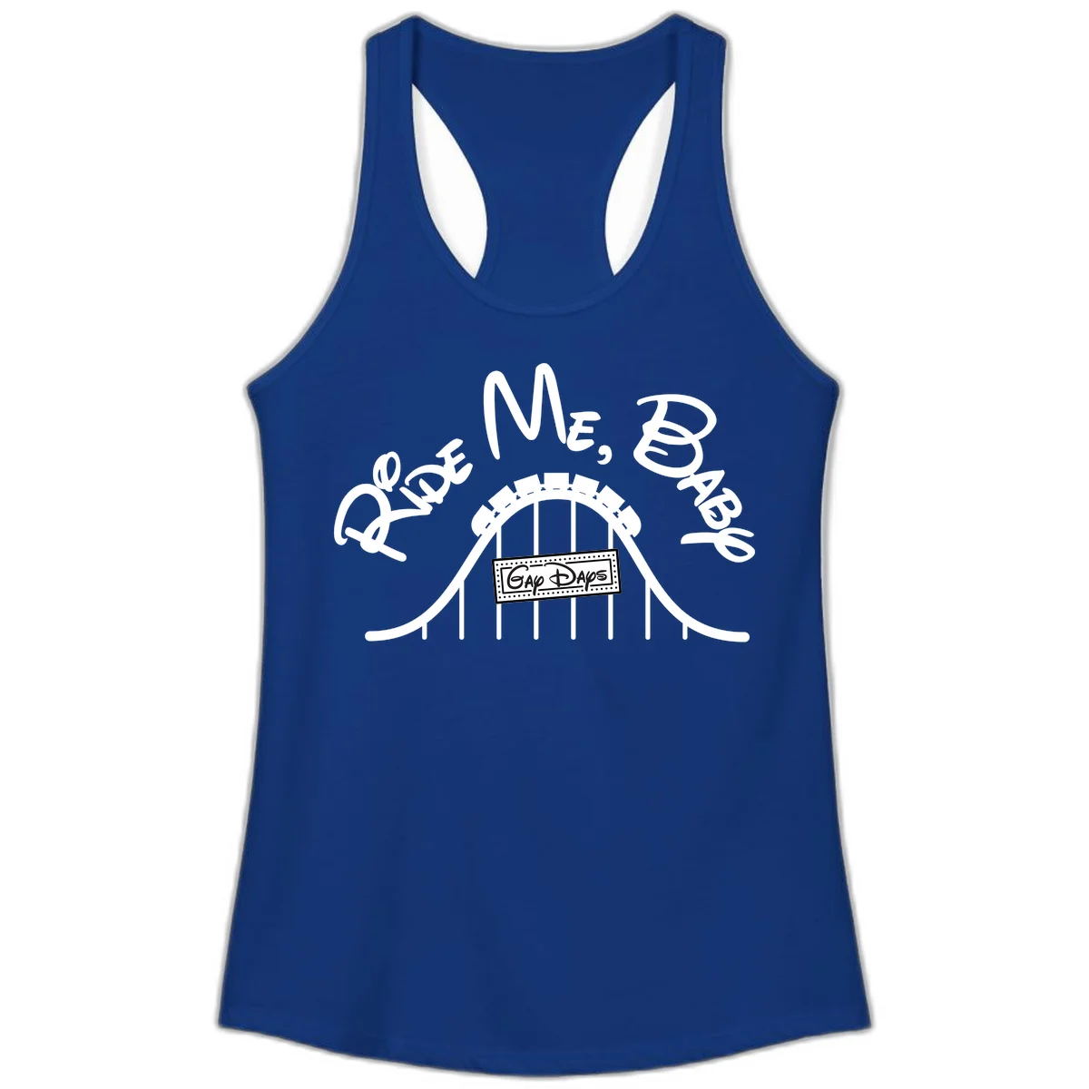 Nautical ship wheel design with 'Once More Into The Gap Days' text and wavy water elements for adventure-themed apparel in Solid Royal