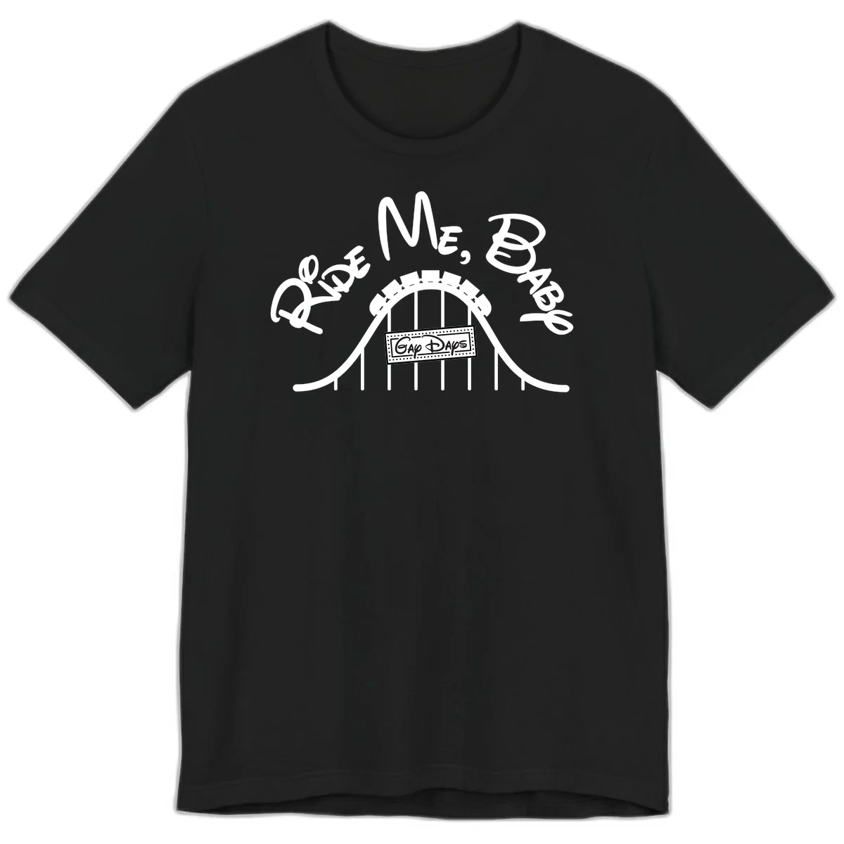 Nautical ship wheel design with 'Once More Into The Gap Days' text and wavy water elements for adventure-themed apparel in Black